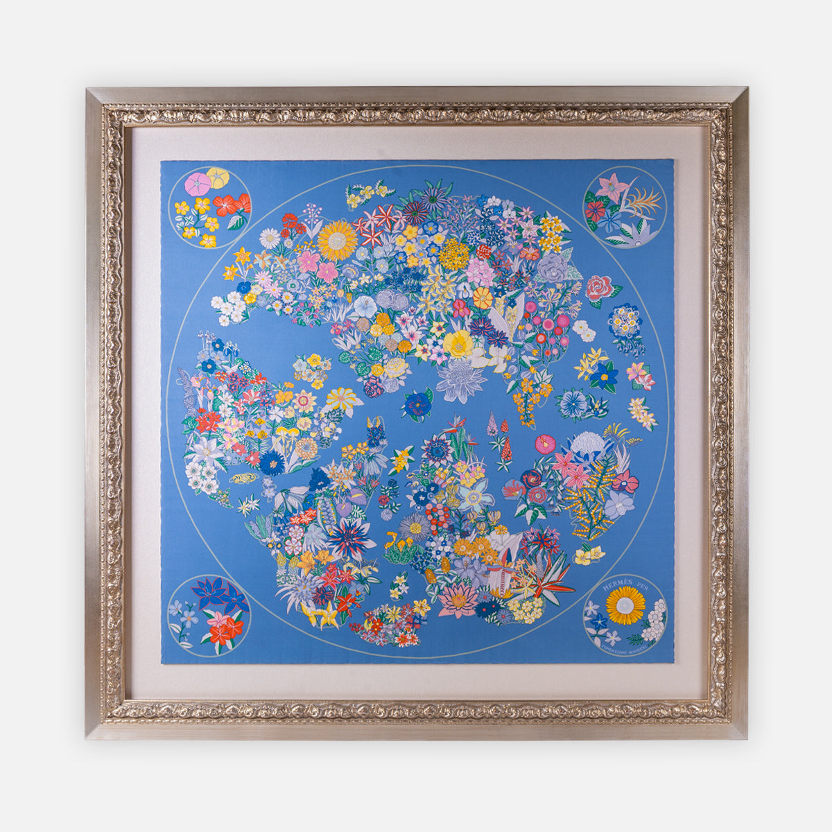 Hermes Planifleurs Scarf 90